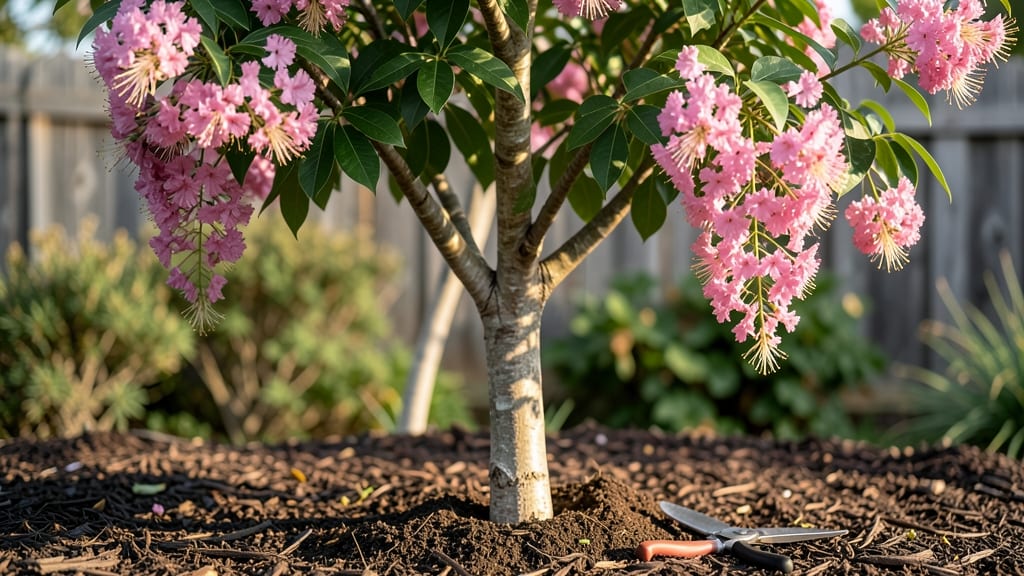 Tree with Pink Flower Clusters: Pacific Northwest's Frost-Resilient Beauty