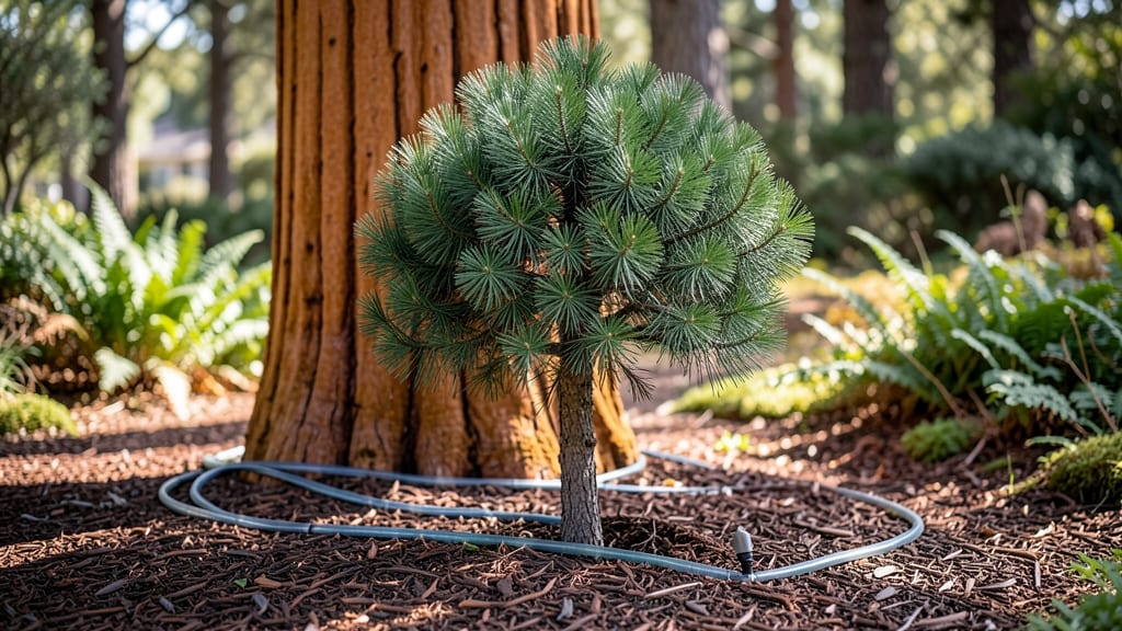 Young Sequoia Tree Pruning: Layering for Symmetry and Sunlight Access