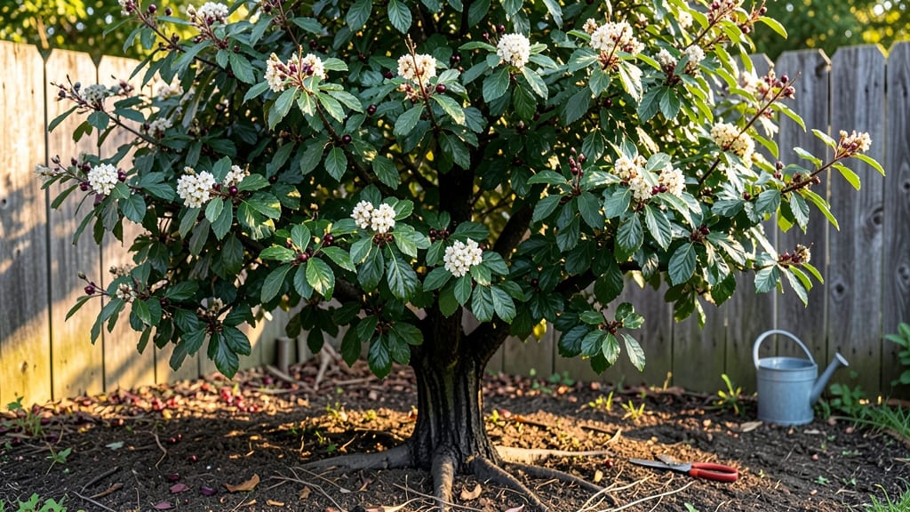 Black Tartan Cherry Tree: Year-Round Purple Canopy With Zero Deadheading Needs