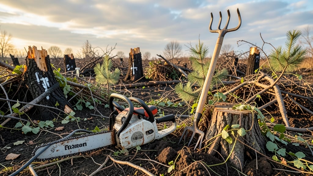 How to Clear Land of Small Trees and Brush: Efficient Removal in One Weekend